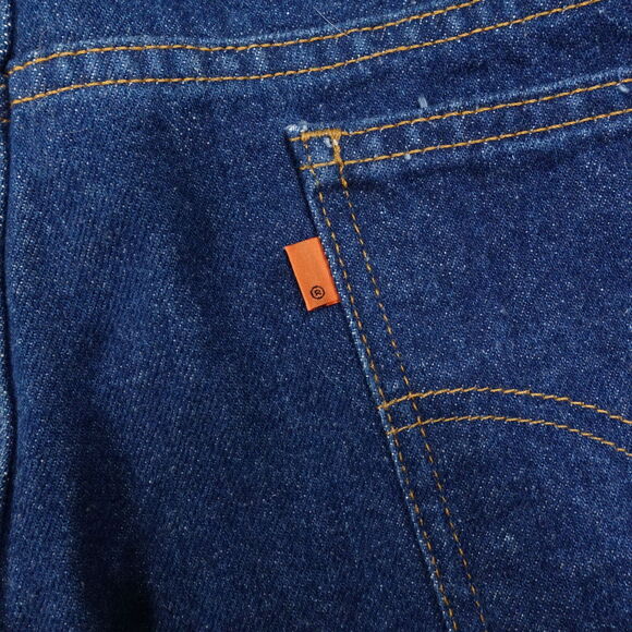VINTAGE LEVI'S 517 BOOTCUT ORANGE TAB USA MADE DNEIM BLUE JEANS SZ 42X40 (41X30) - Picture 7 of 9